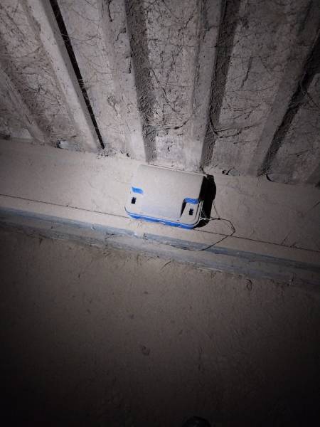 Dispositif rongeurs recouvert de poussière datant d'une semaine